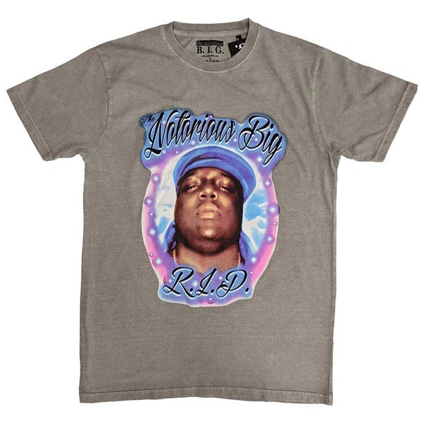 Biggie Smalls RIP Airbrush T Shirt Carousel 1