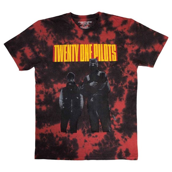 Twenty One Pilots Standing Bar Band Logo Dye Wash T Shirt Carousel 1