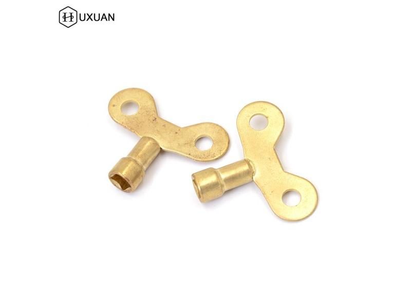 High Quality 2Pcs 6*6mm Hole Gold Tone Metal Water Tap Valve Knob Switch Faucet Carousel 1