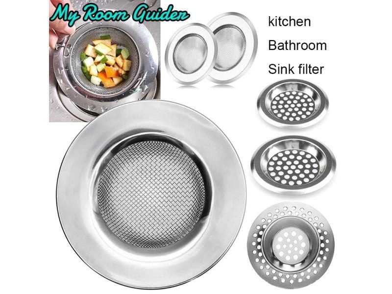 1PCS Kitchen Sink Filter Stainless Steel Mesh Sink Strainer Filter Bathroom Carousel 2