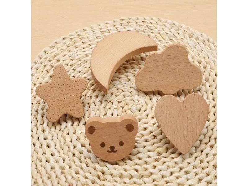 Wooden Door Handles Cute Clouds Stars Wood Furniture Handles For Cabinets And Carousel 2