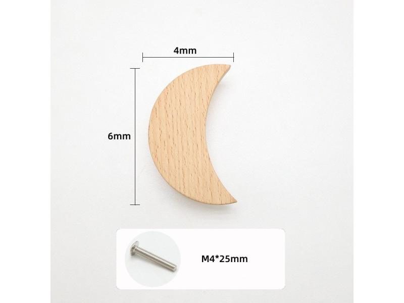Wooden Door Handles Cute Clouds Stars Wood Furniture Handles For Cabinets And Carousel 1