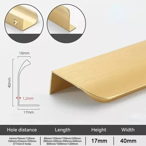 Hidden Cabinet Pulls Drawer Knobs Bedroom Door Handles Aluminum Alloy Kitchen Carousel 1