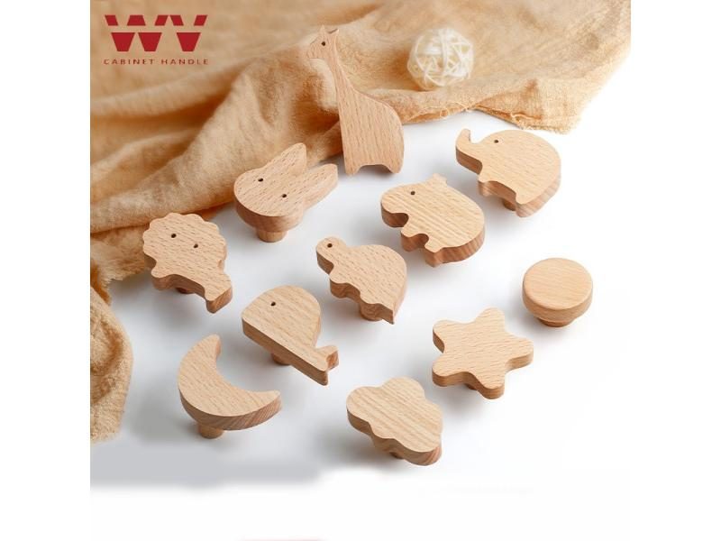WV Wooden Door Handles Animal Wood Furniture Handles For Cabinets Dressers Carousel 2
