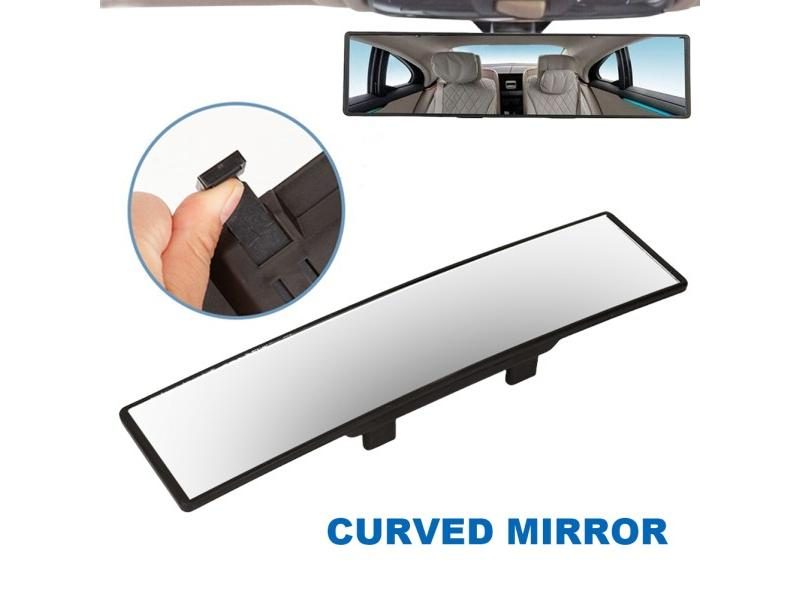 285mm Panoramic Rear View Mirror Rubber Clip Anti Glare Wide Angle Convex Carousel 1