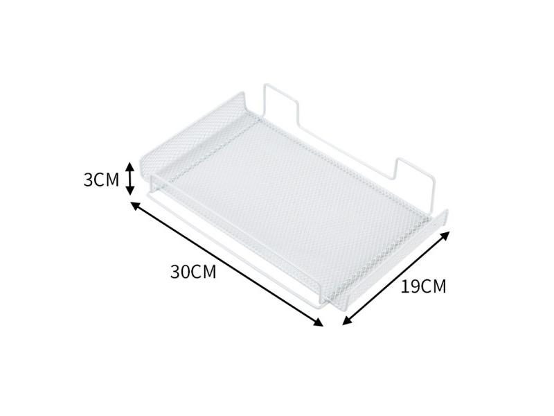 Under Desk No Drill Steel Cable Management Tray Storage Shelf Carousel 1