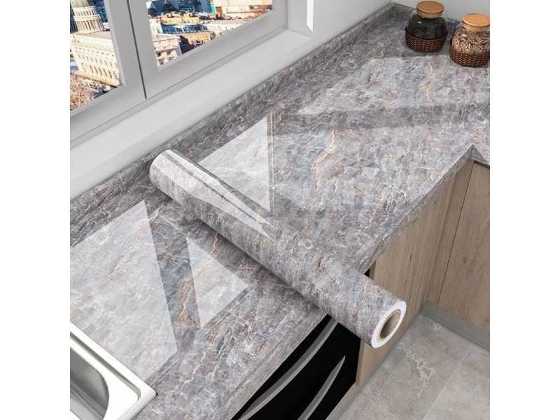 40cm Width Marble Waterproof Vinyl Wall Stickers For Kitchen Decor Carousel 2