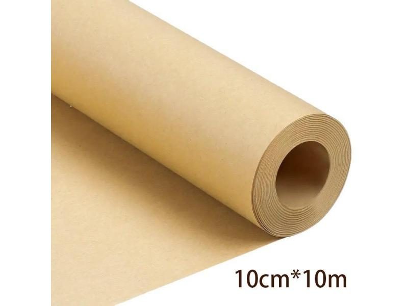 10M Brown Kraft Paper Roll For Gift Wrapping Moving Packing Art Craft Carousel 1