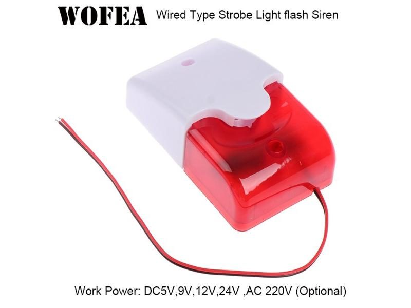 120 DB Flash LED Strobe Light Wired Siren 12V/ 5V /24V /220V Work For Wifi GSM Carousel 1