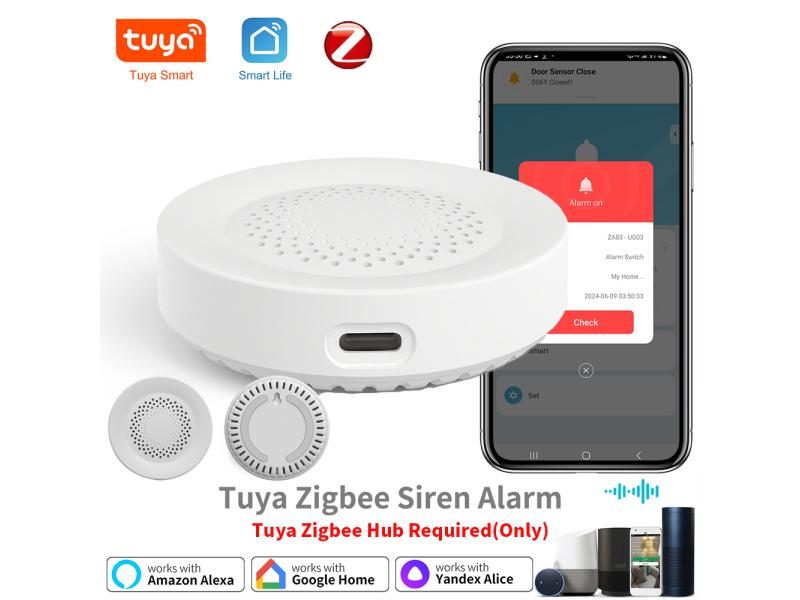 Zigbee Siren Alarm 100db Speaker For Smart Home Security Carousel 1
