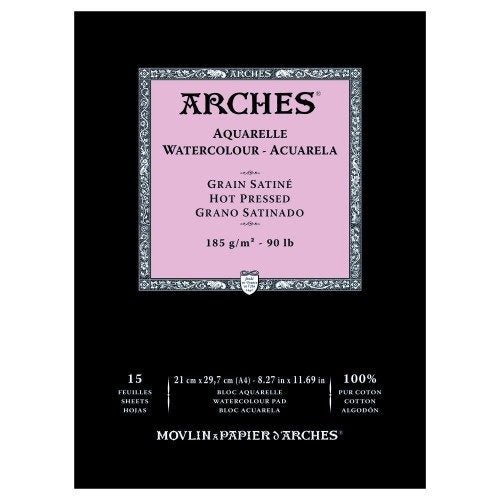Arches Water Colour Pads - Hot Pressed 185gsm A4 Carousel 1