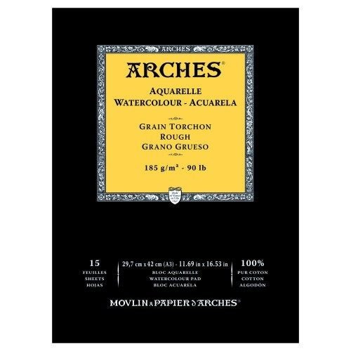 Arches Water Colour Pads - Rough 185gsm A3 Carousel 1
