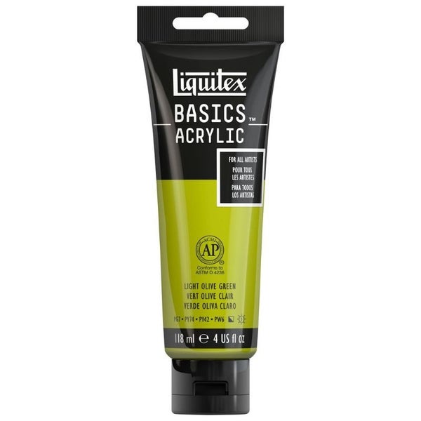 LIQUITEX BASICS ACRYLIC PAINT 118ML - LIGHT OLIVE GREEN Carousel 1