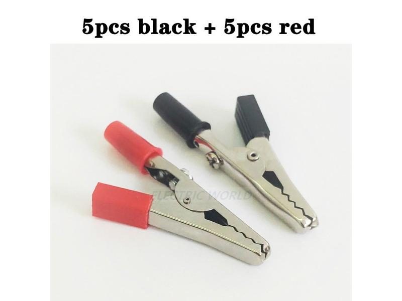 Alligator Clips 50mm Plastic Handle Metal Connector Socket Battery Plug 100A Carousel 1