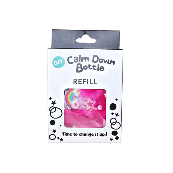 DIY Sensory Calm Down Bottle Refill - Pink Rainbows Carousel 1