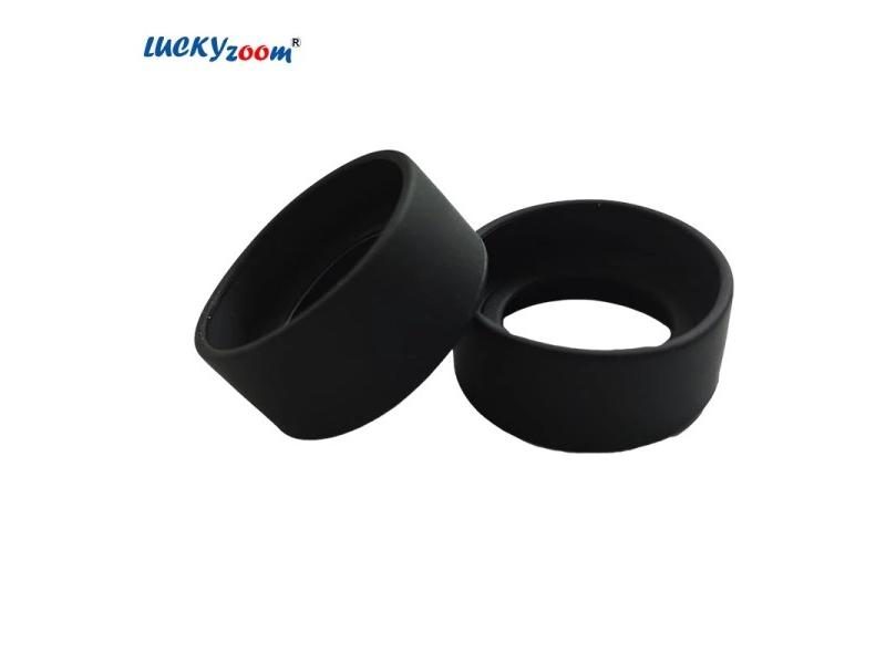 2Pcs Black Rubber Microscope Eyecups For Binocular Trinocular Microscope Carousel 1