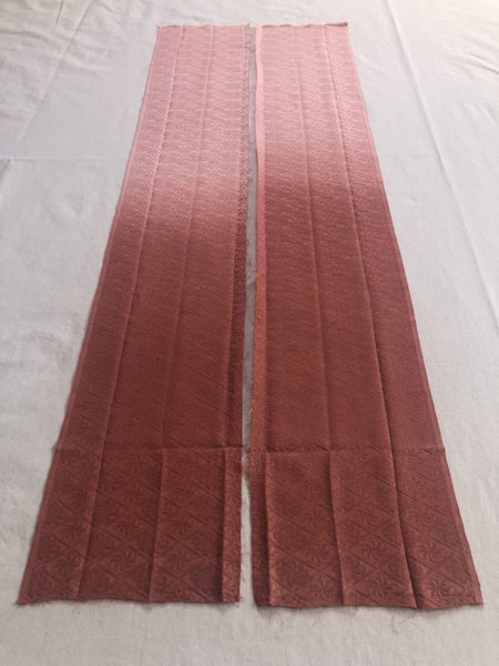 Japanese Woven Rinzu Kimono Silk Panels Fabric X2 Ombre Dyed Carousel 2
