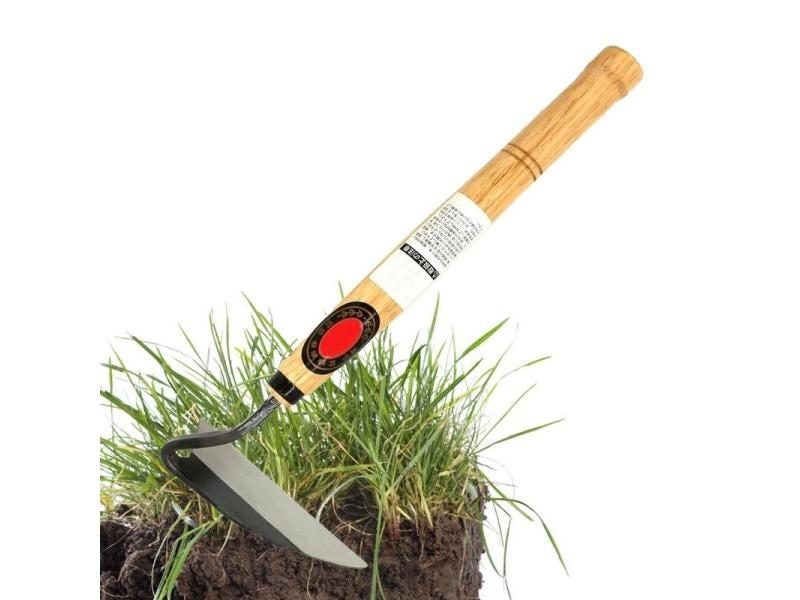 Grass Sickle Weeding Sickle With Wooden Long Handle Garden Tool Carousel 1