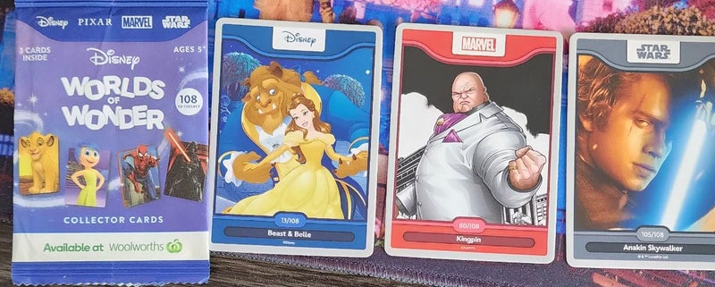 Woolworths Disney World of wonder cards x3 Carousel 1