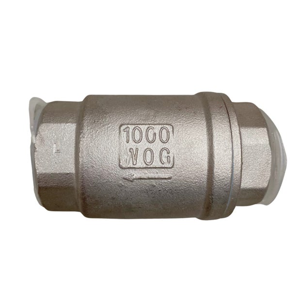 Stainless steel 1" non-return valve, pressure-resistant and corrosion-resistant. Carousel 2