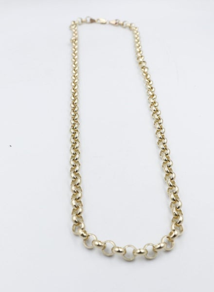 9ct Gold Round Belcher Chain B4 5CHB460Y 60cm Carousel 1
