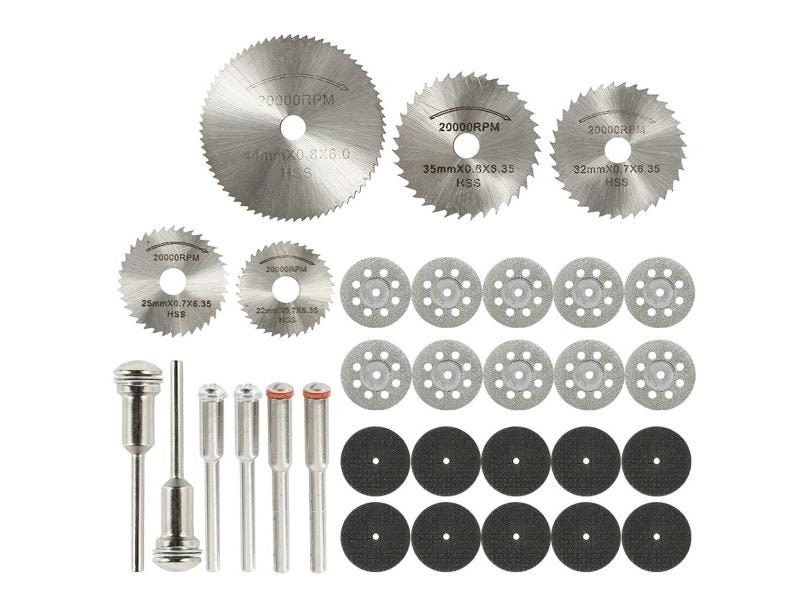 Diamond Saw Blade Abrasive Cutting Disc Set With Mandrels Grinding Wheels For Carousel 1