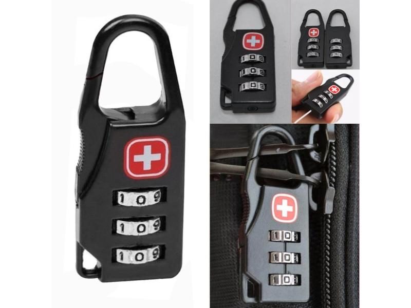 Portable Alloy Mini Lock Padlock Outdoor Travel Luggage Zipper Backpack Handbag Carousel 2