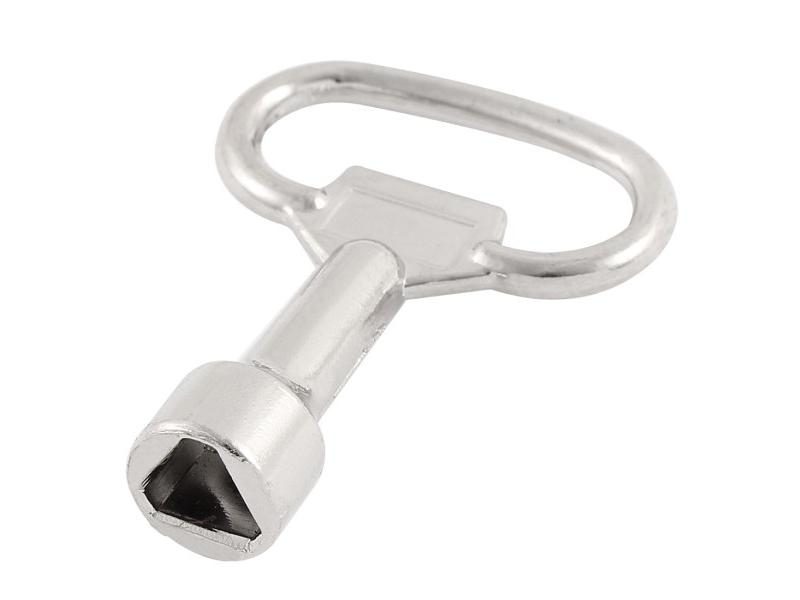 Uxcell 1pcs Cabinet Train Metal Triangle Socket Spanner Key For 9.5mm Carousel 1