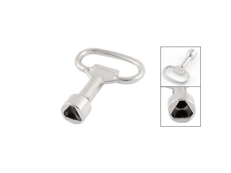 Uxcell 1pcs Cabinet Train Metal Triangle Socket Spanner Key For 9.5mm Carousel 2