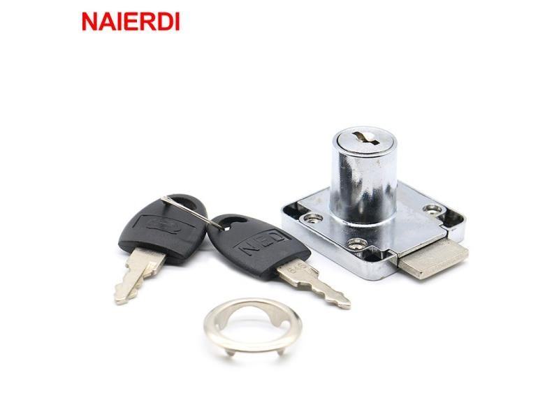 NAIERDI-138 Universal Drawer Cam Lock Zinc Alloy Cabinet Office Cupboard Desk Carousel 1