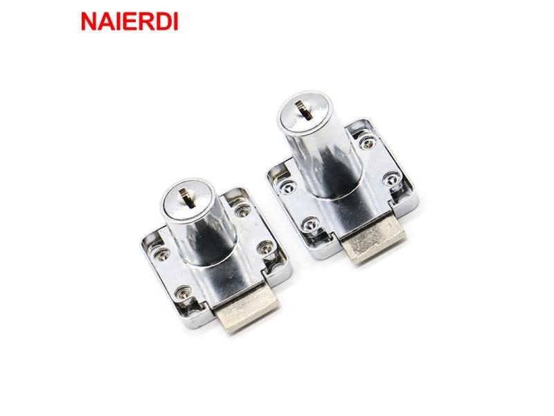 NAIERDI-138 Universal Drawer Cam Lock Zinc Alloy Cabinet Office Cupboard Desk Carousel 2