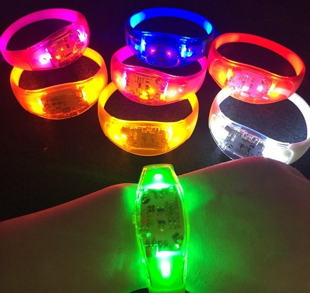 Voice-control Bracelet Glo-sticks Electronic LED Flashing Bracelet Carousel 5