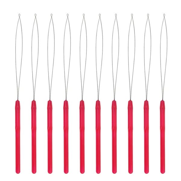10 Pcs Hair Extensions Loop Needle Pulling Hook Tool Needle Threader Loop Tool Carousel 1