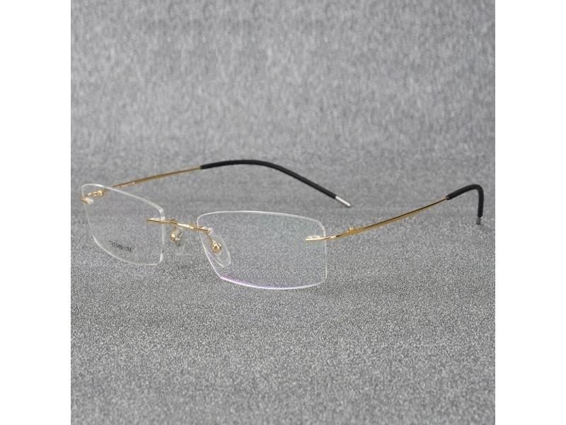 Rimless Titanium Eyeglasses Frame With Lightweight Flexible Titanium Alloy Carousel 1