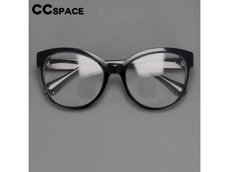 57233 Acetate Spectacles Frames Fashion Round Transparent Men Women Carousel 2