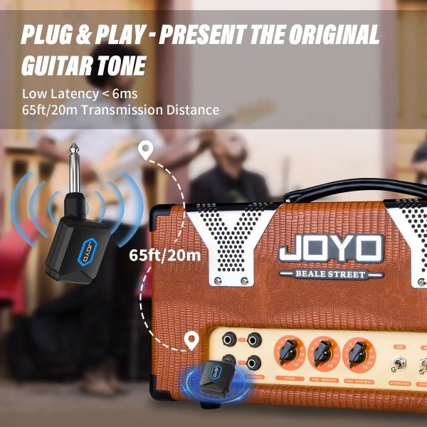 Wireless Guitar System 5.8GHz Wireless Guitar Transmitter Receiver with Charging Carousel 10