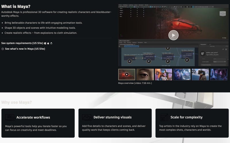 Autodesk Maya 3D animation and visual effects software Authentic 3 years license Carousel 4