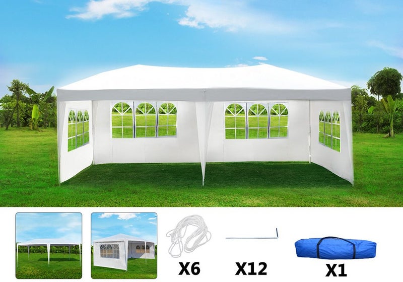 Gazebo Outdoor Shelter Tent Wedding Party3M x6M Carousel 1