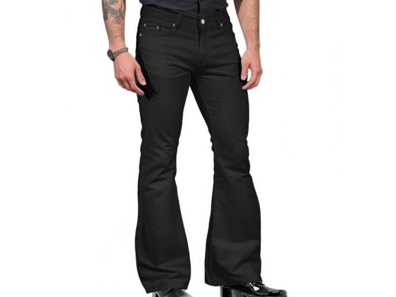 Men's Retro Flared Bell Bottom Pants Slim Fit Vintage Jeans For Harajuku Carousel 1