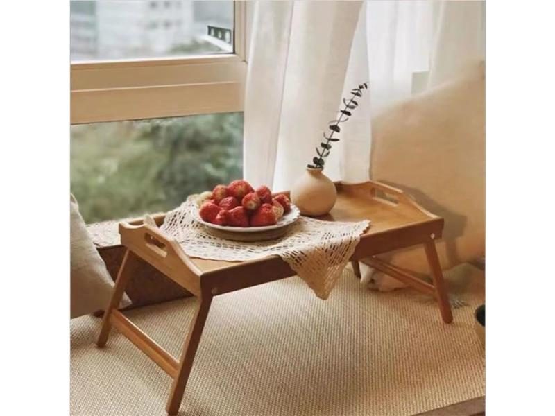 Wood Bed Tray Laptop Table Stand Adjustable Riser For Bed Carousel 1