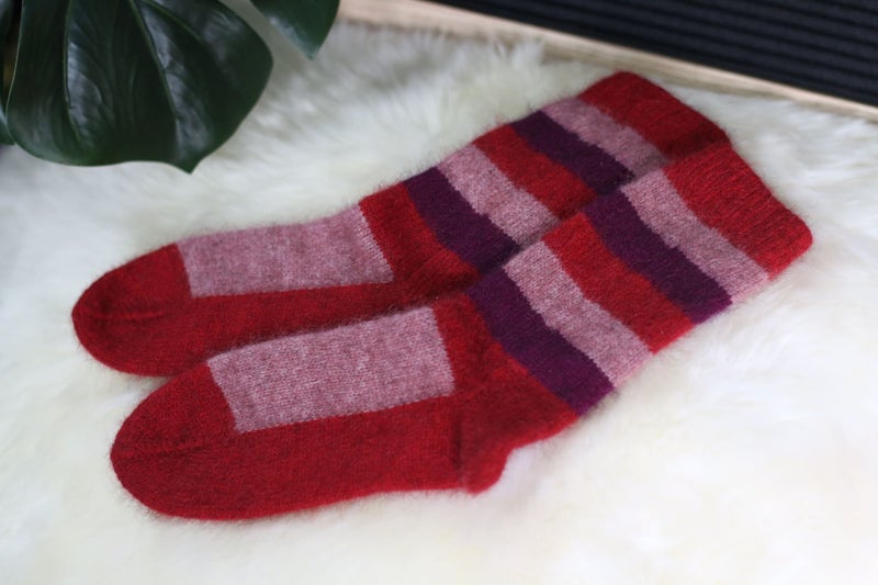Possum Merino Child Stripe Socks Carousel 1