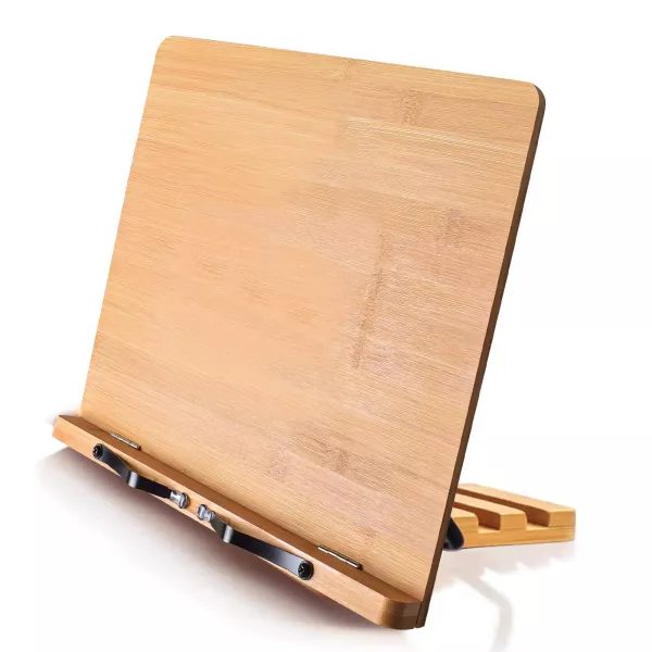 Adjustable Foldable Book Stand With Page Holder Clips For Various Books Tablets Carousel 1