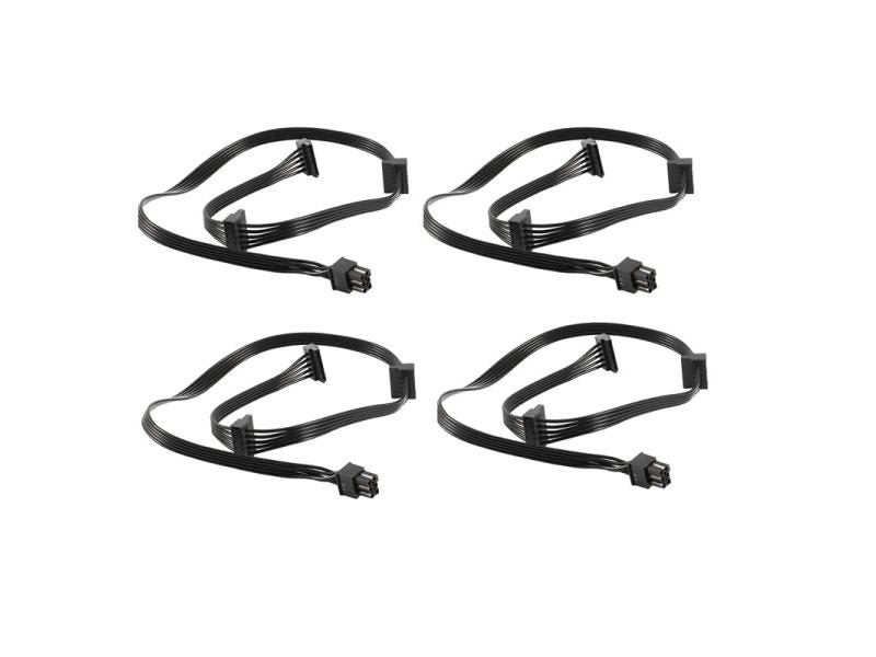 4 Pcs 6 Pin To 3X SATA Cable For EVGA 650-2000 G2 G3 P2 T2 GS Carousel 1