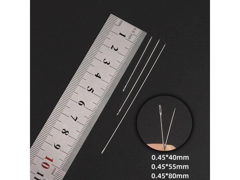 30PCS Metal Beading Needles For Beads 40/55/80/100/120MM Jewelry Bracelet Carousel 1
