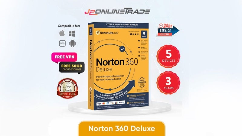 Norton 360 Renewal - Norton 360 Deluxe 5 Device 3 Year + VPN and Cloud Storage Carousel 1