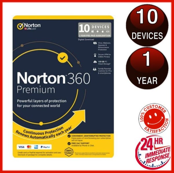 Norton 360 Renewal - Norton 360 Premium 10 Device 1 Year + VPN and Cloud Storage Carousel 2