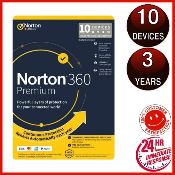 Norton 360 Renewal - Norton 360 Premium 10 Device 3 Year + VPN and Cloud Storage Carousel 2