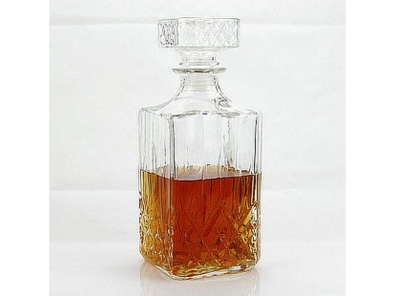 1PC 9x24cm Hot Sale Luxury Lead Free Square Wine Bottle Whiskey Glass Lot Carousel 1