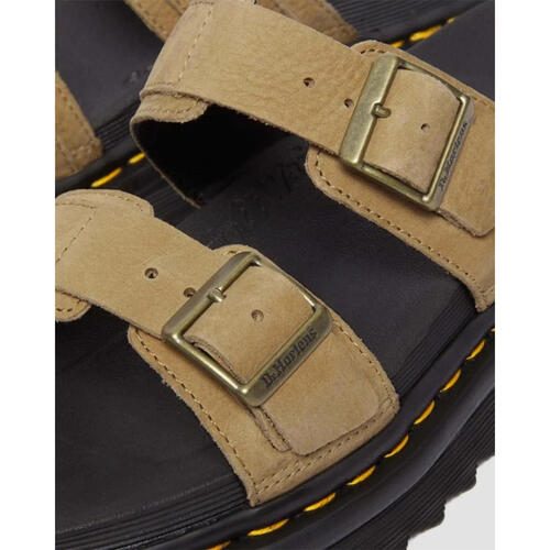 DR MARTENS MYLES SLIDE SANDAL SAVANNAH TAN TUMBLED NUBUCK Carousel 5