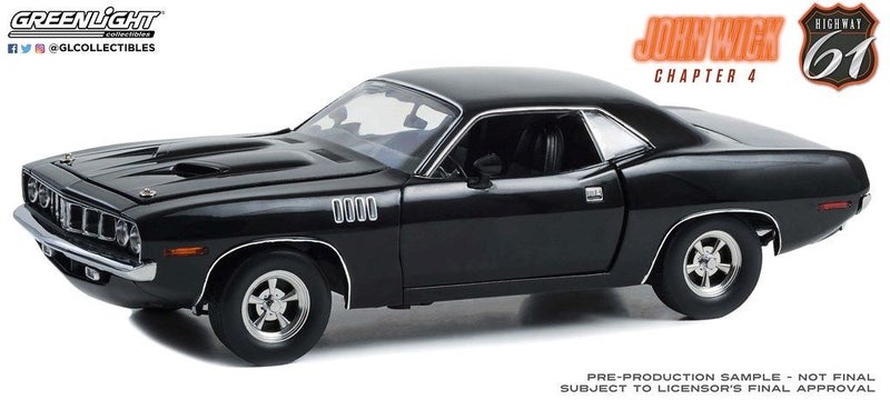 1/18 1971 Plymouth 'Cuda- John Wick 4 Carousel 1